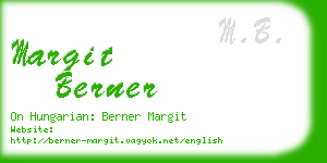 margit berner business card